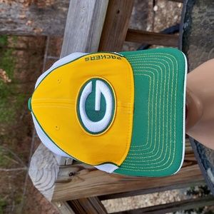 Men's Green Bay Packers trucker cap, yellow green & white, NFL, sz M/L